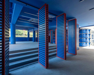 abandoned buildings in shenzhen given new life as white-and-blue art school