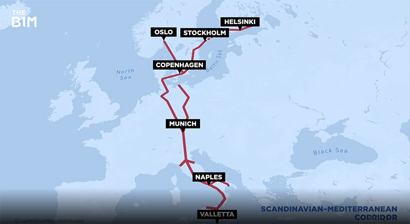 the EU is building an $11billion tunnel connecting scandinavia to the  mediterranean