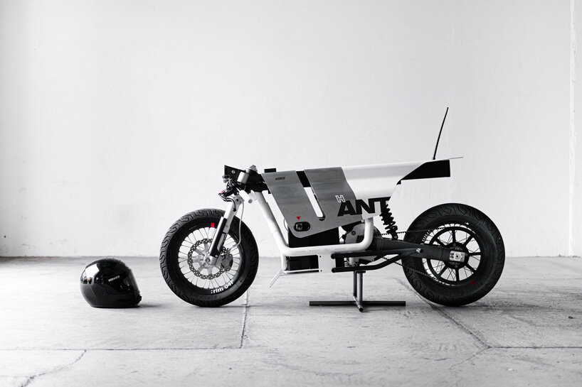 hookie’s electric, sci-fi inspired motorcycle 'silver ANT' is made specifically for racing