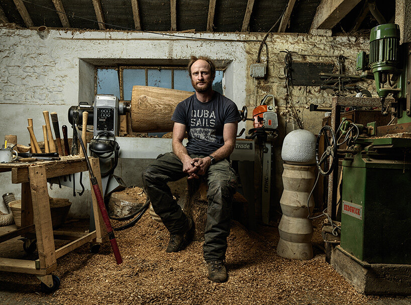 arborist and wood artist Robert George in his studio |  image © Gavin Wallace