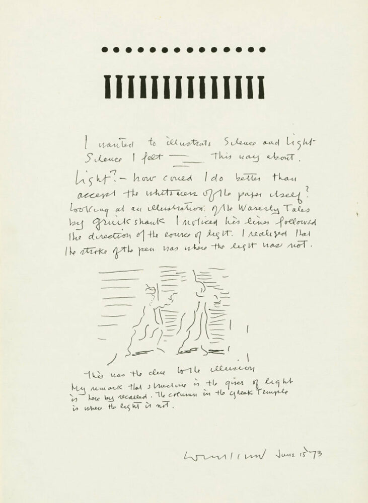 Page from a letter from Louis I. Kahn to Richard Saul Wurman and Eugene Feldman