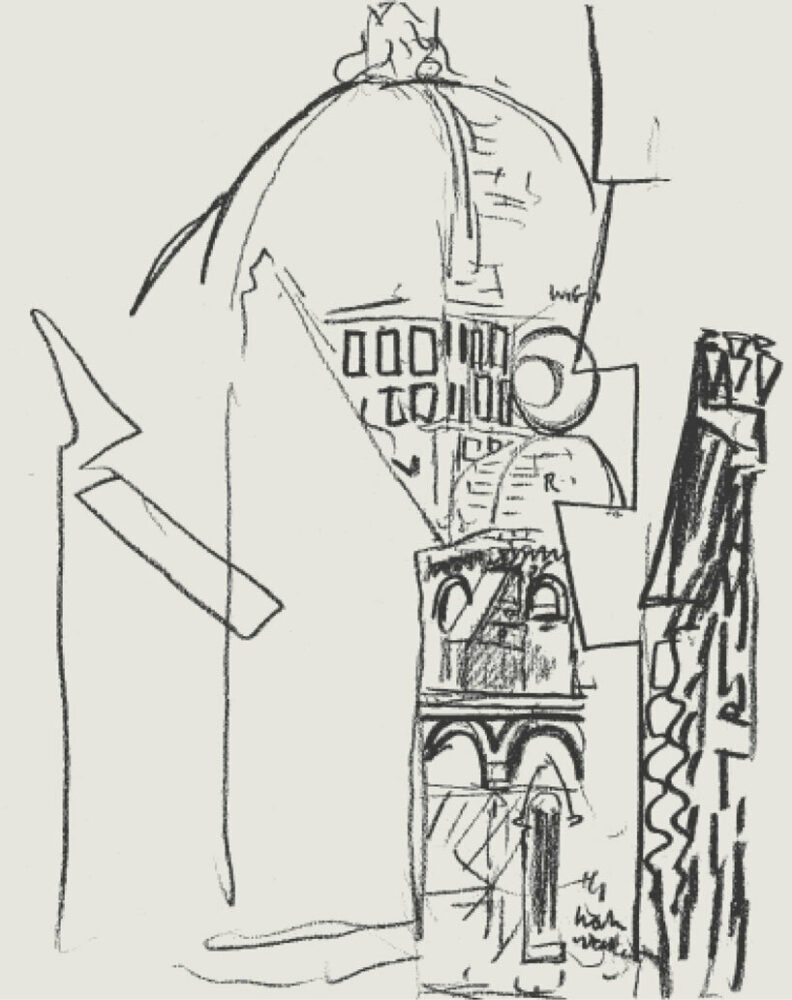 1950 Duomo, Florence, Italy / crayon in notebook