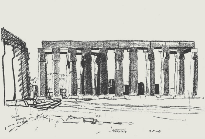 1951 Luxor, Egypt / crayon in notebook