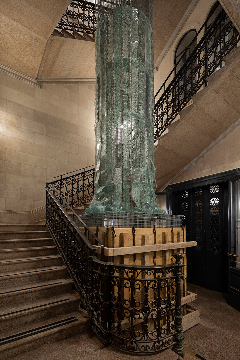 edoardo tresoldi's ethereal 'monumento' installation rises inside venice's procuratie vecchie