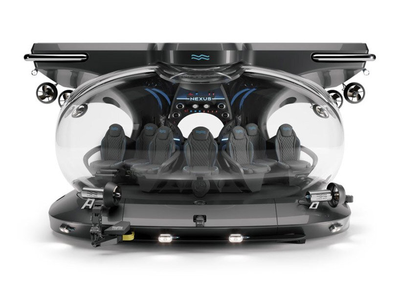 u-boat worx nexus submarine seats 9 people and travels up to 200 meters deep into the sea