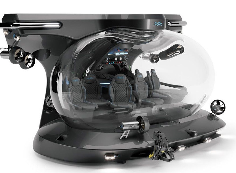 u-boat worx nexus submarine seats 9 people and travels up to 200 meters deep into the sea