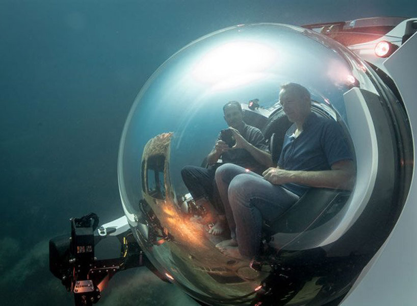 u-boat worx nexus submarine seats 9 people and travels up to 200 meters deep into the sea