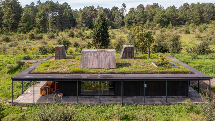 net-zero retreat in mexico combines home, studio + off-grid bathhouse