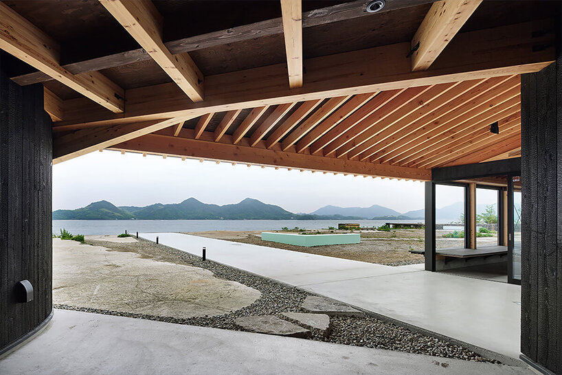 sugawaradaisuke's 'winery and restaurant' echoes mountainous hirosima landscape