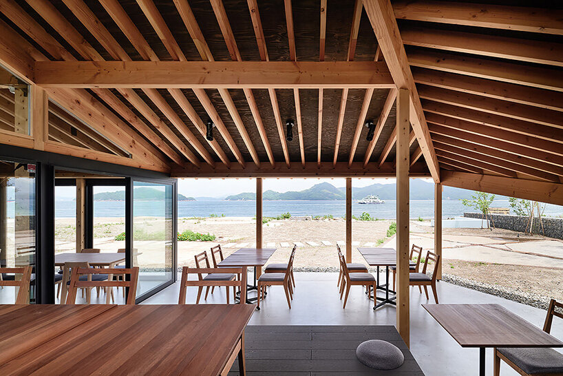 sugawaradaisuke's 'winery and restaurant' echoes mountainous hirosima landscape