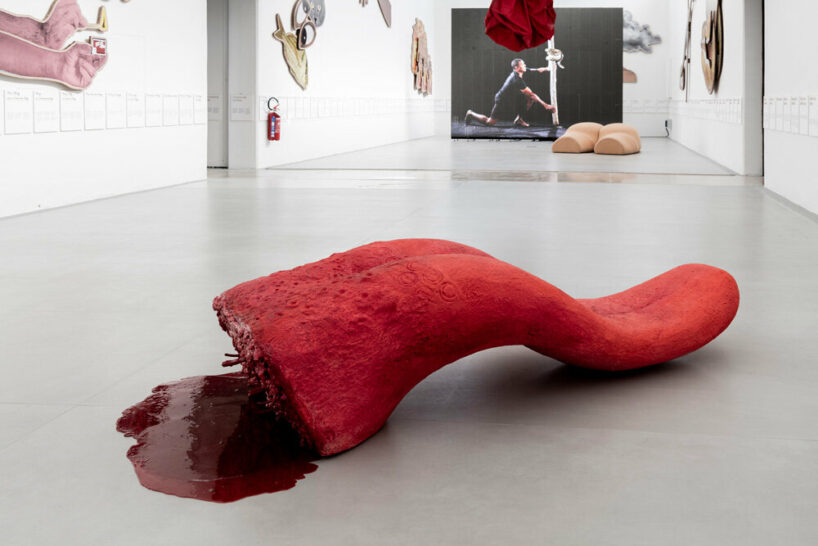 sculpture of a bitten, severed tongue