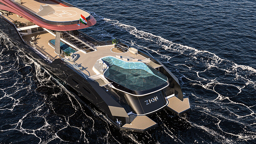 the ZION superyacht concept by bhushan powar design has a giant glass eye - 1
