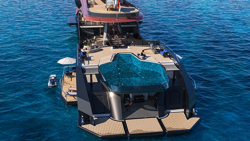 the ZION superyacht concept by bhushan powar design has a giant glass eye - 2
