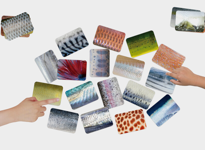 these playing cards replicate the skin of fish