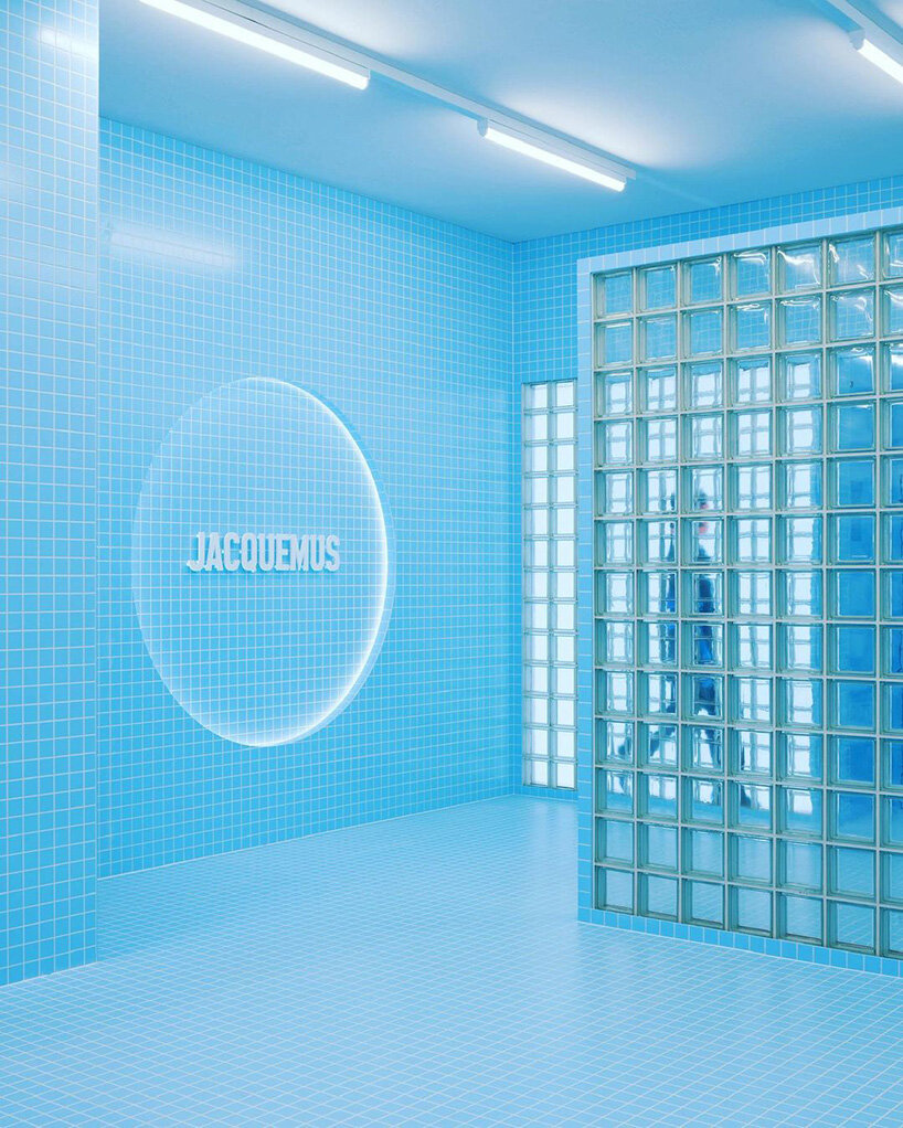 jacquemus creates a surreal blue version of his bathroom in selfridges london - 7