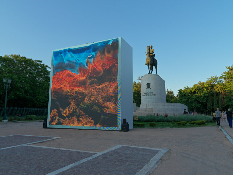 plásmata: refik anadol, SpY, tony oursler + more exhibit public digital artworks in athens