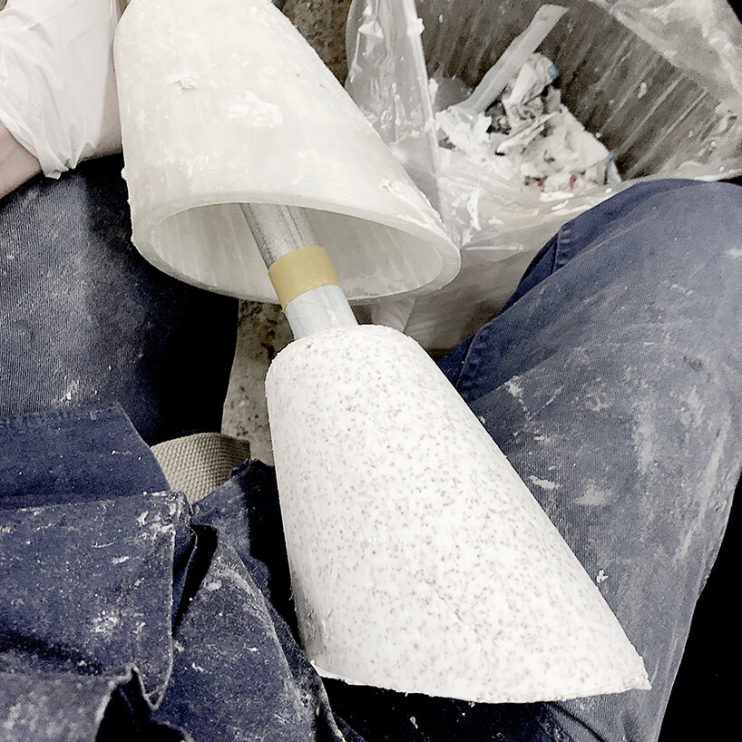 foot parts are originally manufactured using 3D-printed mold