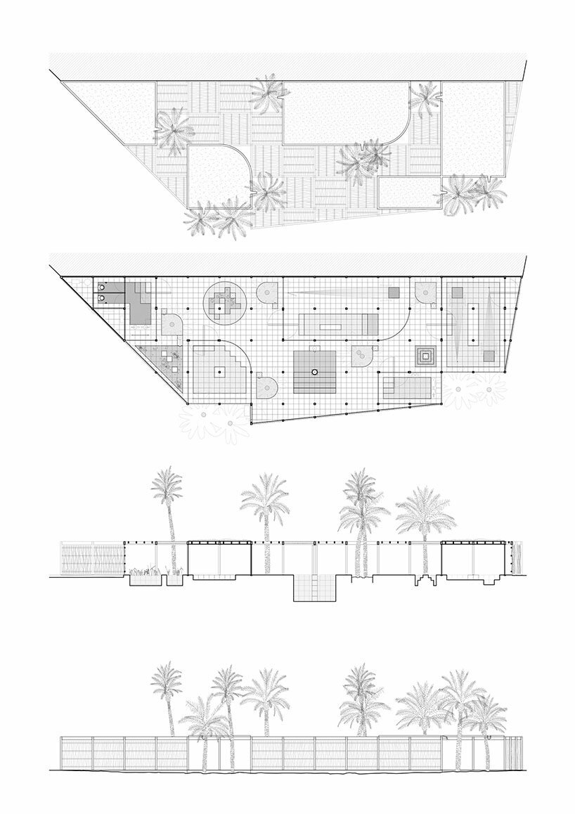 floor plan and roof layouts and sections