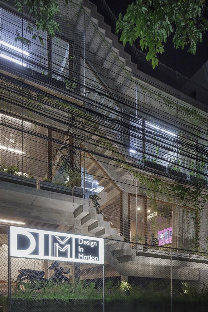 split-levels compose design in motion's luminous office in thailand