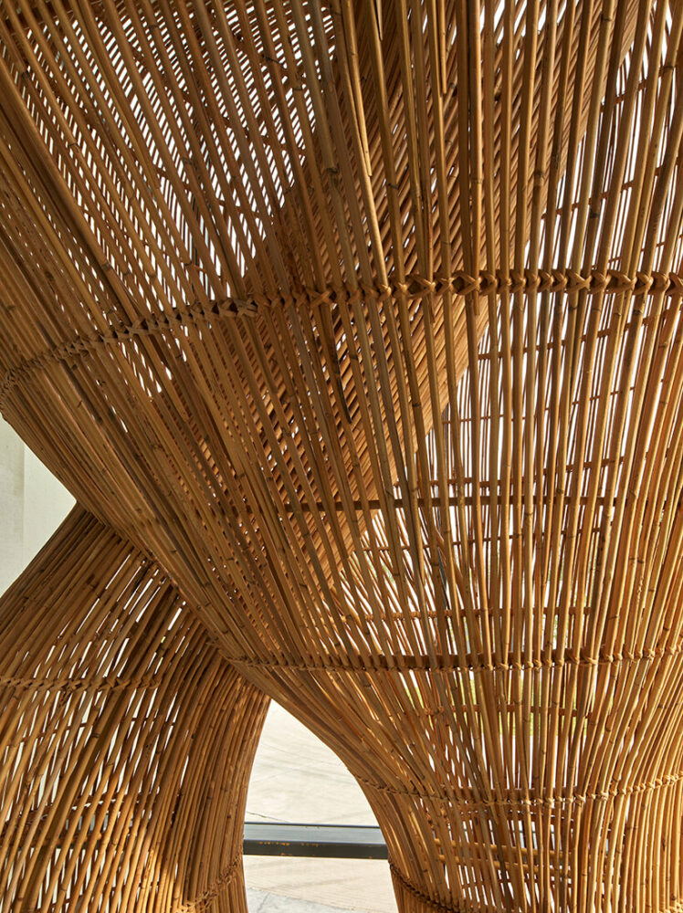 enter projects gives facelift to belgium factory with an intervention of fluid rattan