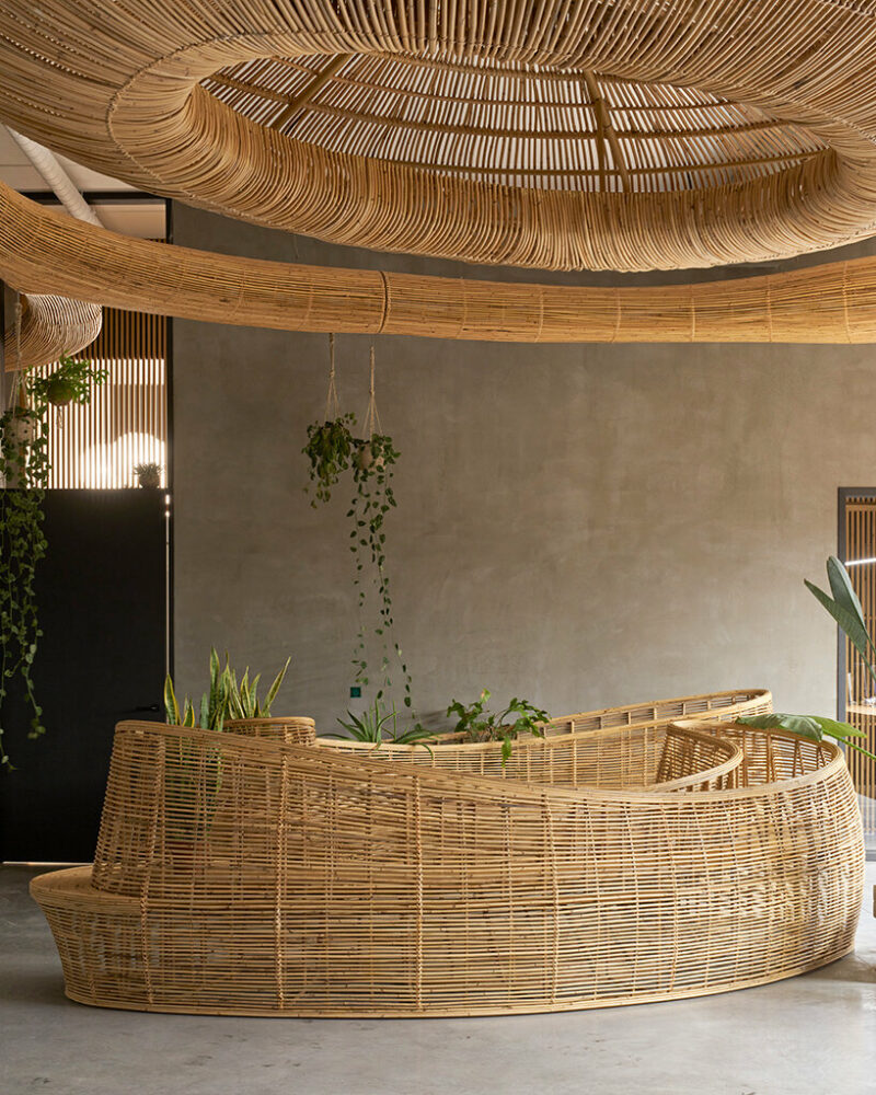 enter projects gives facelift to belgium factory with an intervention of fluid rattan