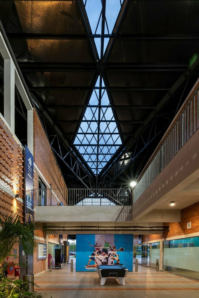 skylight provides natural illumination to the interior