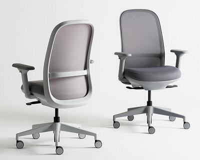 LAYER’s oval-shaped task chair for allsteel features six adjustability controls