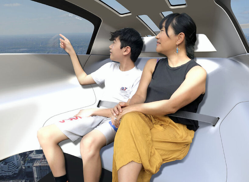 eVTOL LEO coupe is a jet turbine-propelled, 3-seater flying car