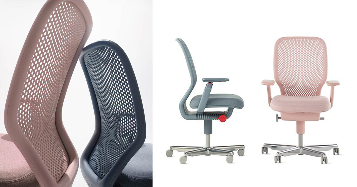 marc newson’s task chair for knoll swivels in a single-line silhouette