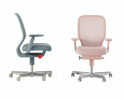 marc newson's task chair for knoll swivels in a single-line silhouette