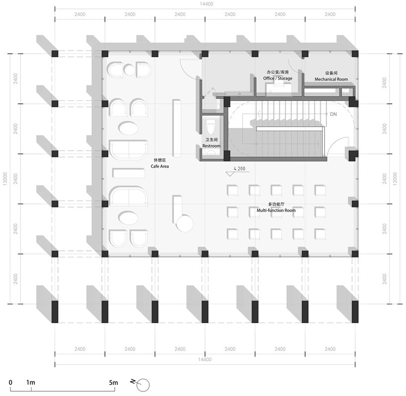 second floor plan © MUDA-Architects