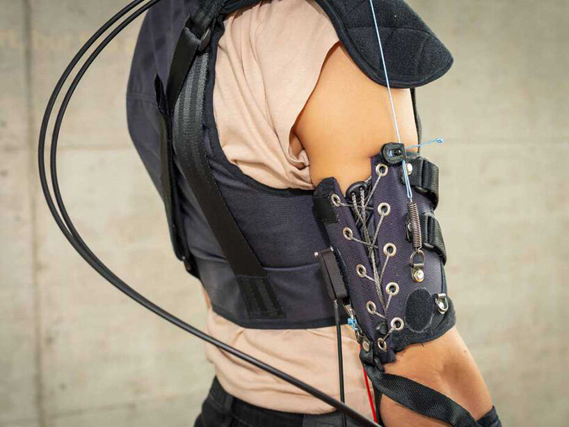 ETH zurich's myoshirt is a wearable muscle offering upper-body strength + endurance - 4