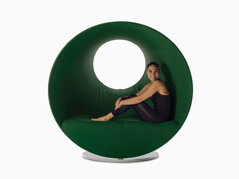sculptural cone-shaped chair by emanuele magini doubles as comfortable bed