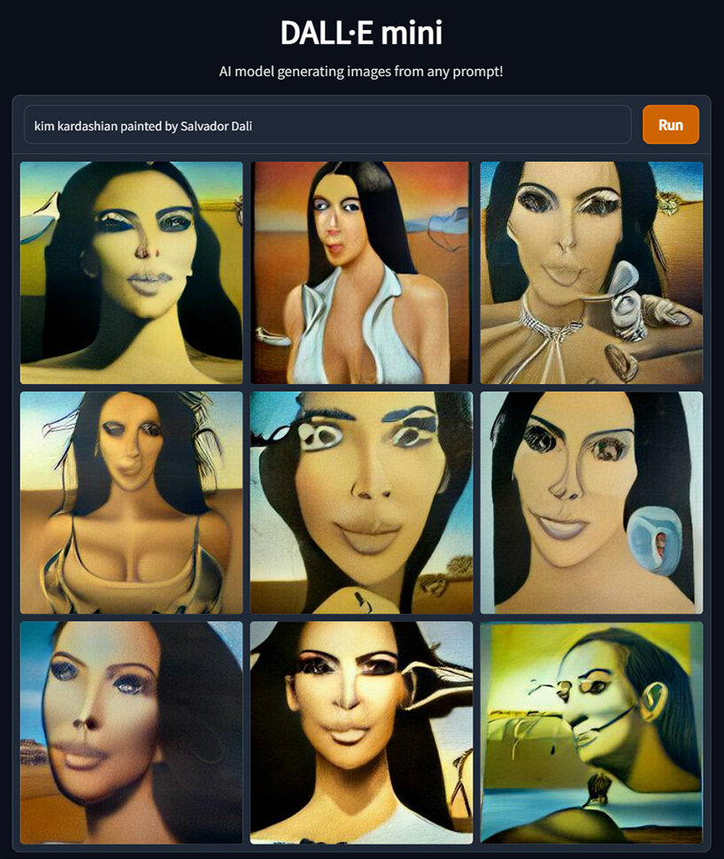 Kim Kardasian painted by Salvador Dali
