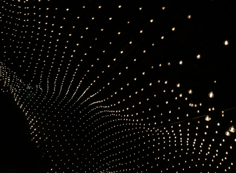 rafael lozano-hemmer's light installation in design miami/basel changes by recording people’s heartbeats