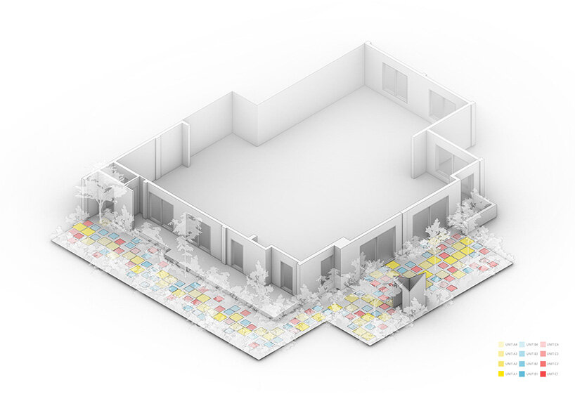 isometric diagram with twelve stone units | © HAS design and research