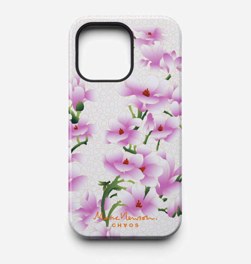 MARC NEWSON X CHAOS | White Magnolia Chaotic iPhone Case, 2022