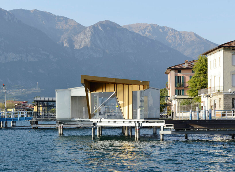 stefano arienti's rainbow strips explore the concept of drawing with light