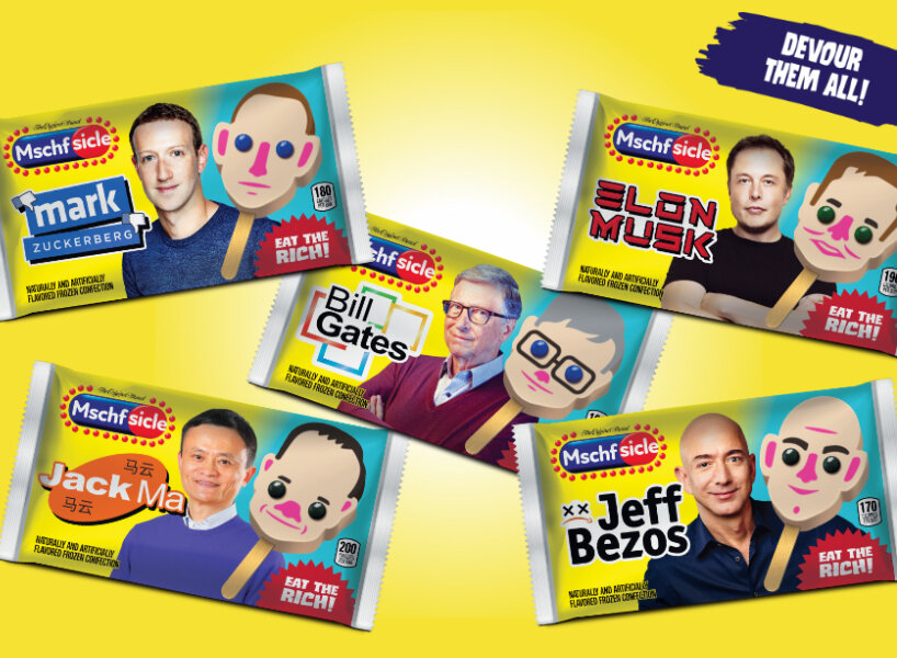 eat your millionaire: MSCHF popsicles designed as the world’s richest people