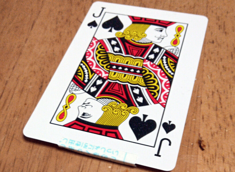 playing cards flip clock