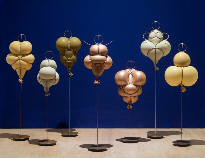 contemporary latex and copper sculptures reinterpret prehistoric venus figurines