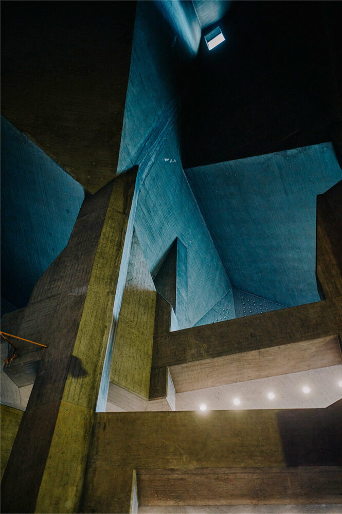 david altrath captures brutalist ‘mariendom’ church with crystal-like roof in neviges, germany