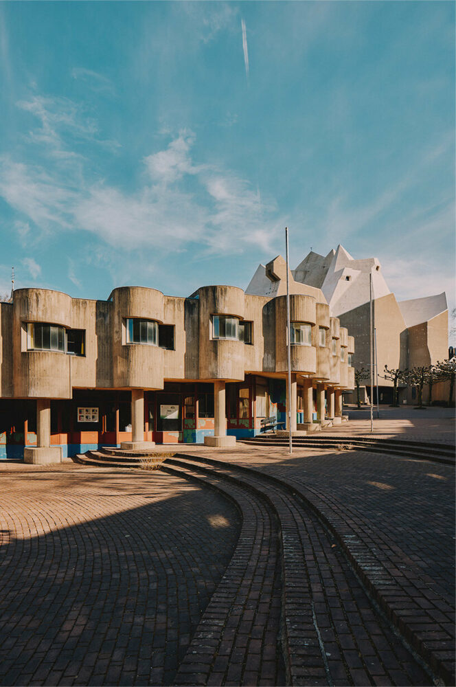 david altrath captures brutalist ‘mariendom’ church with crystal-like roof in neviges, germany