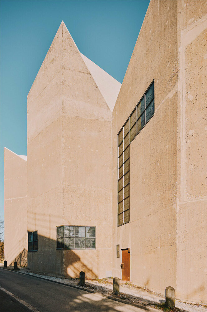 david altrath captures brutalist ‘mariendom’ church with crystal-like roof in neviges, germany