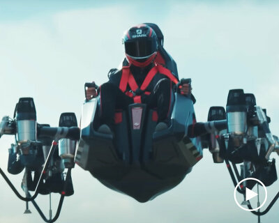flying chair ‘jetracer’ travels up to 250km/h with 10 micro-turbojets