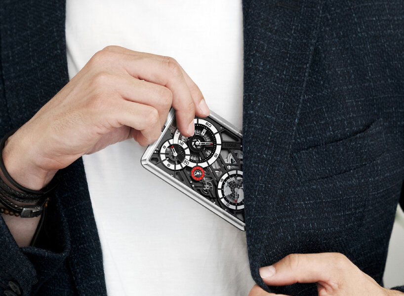 mechanical pocket watch ‘mecascape’ by CODE41