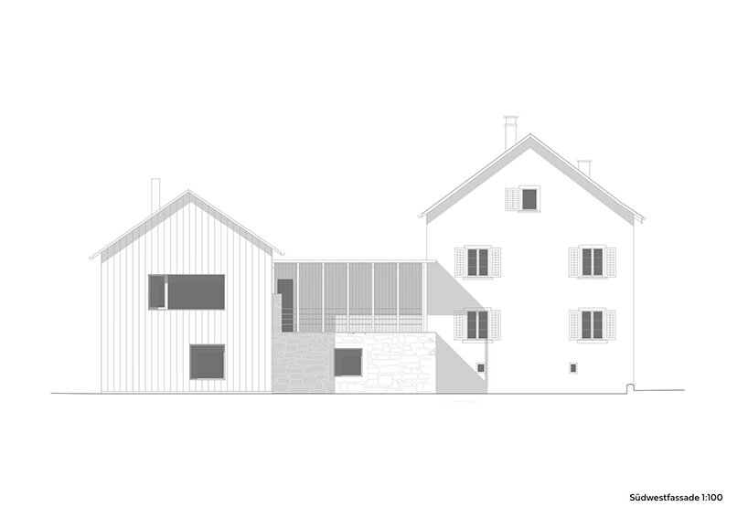 modunita architects harmonizes old and new with alpine ‘diethelm house’