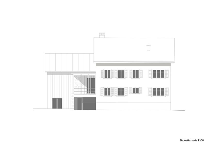 modunita architects harmonizes old and new with alpine ‘diethelm house’