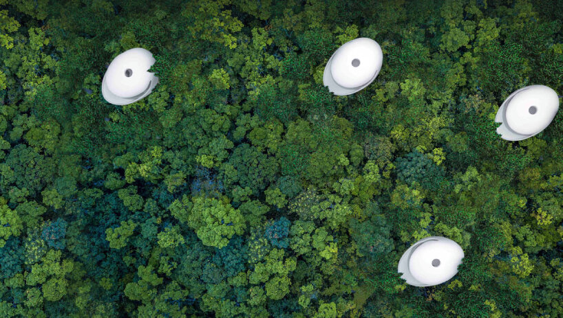 seashell floating pods offer deluxe residence in nature and on the sea