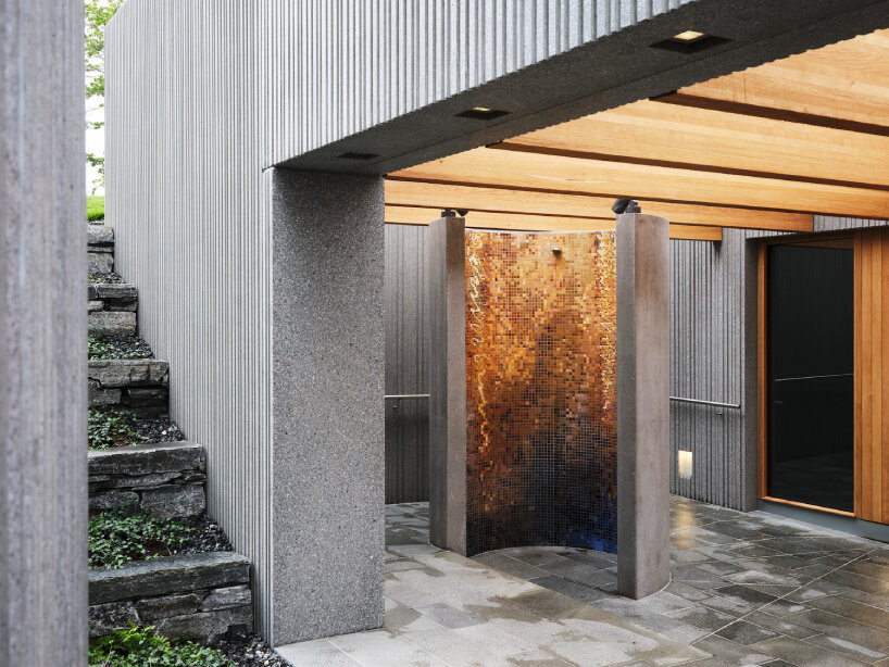 serlachius museums’ art sauna bonds concrete, stone, & wood for sauna culture in finland